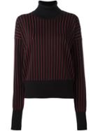 Y / Project Striped Roll Neck Sweater, Women's, Size: Small, Black, Merino