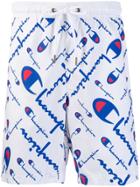 Champion Logo Print Swim Shorts - White