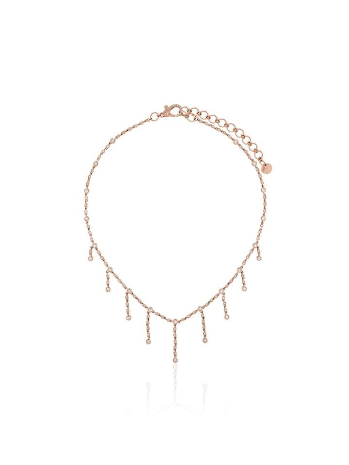 Shay 18kt Rose Gold Diamond Drop Choker