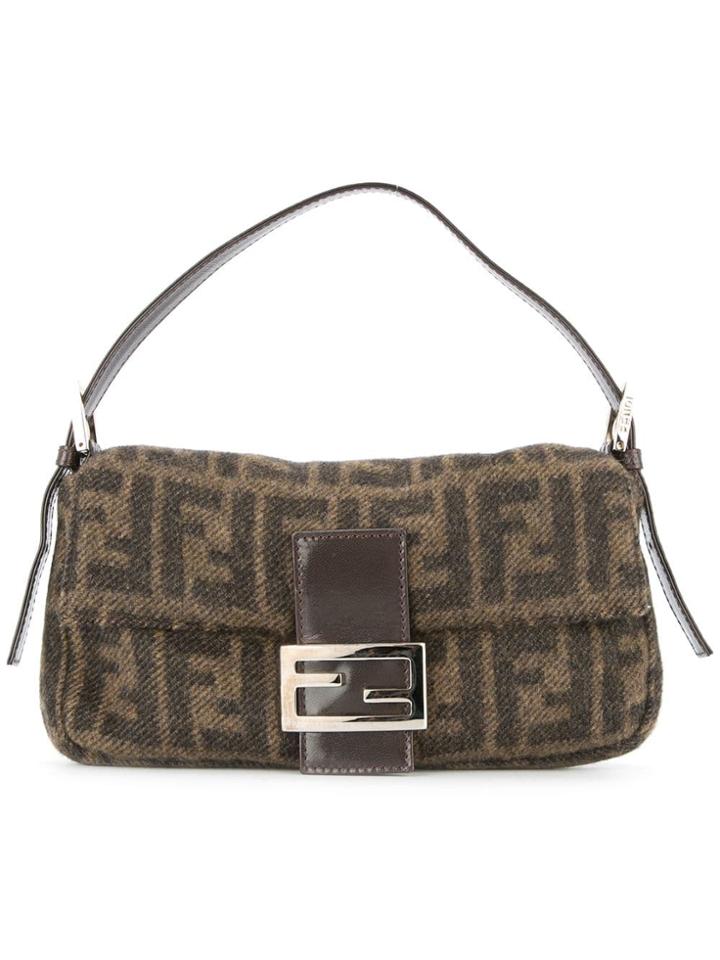 Fendi Vintage Zucca Pattern Manma Hand Bag - Brown