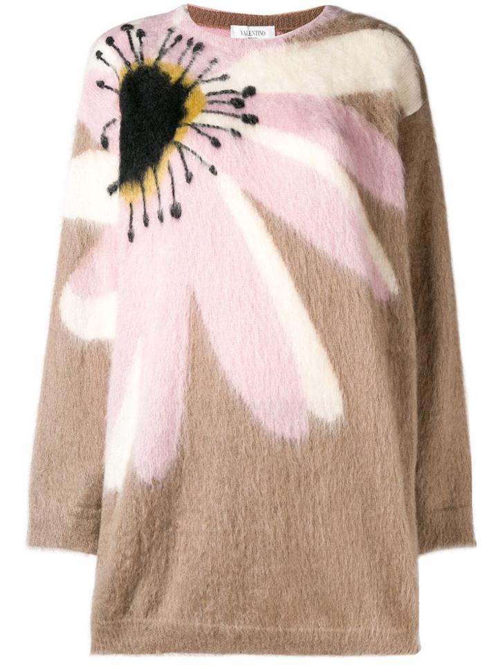 Valentino Floral Intarsia Jumper - Nude & Neutrals
