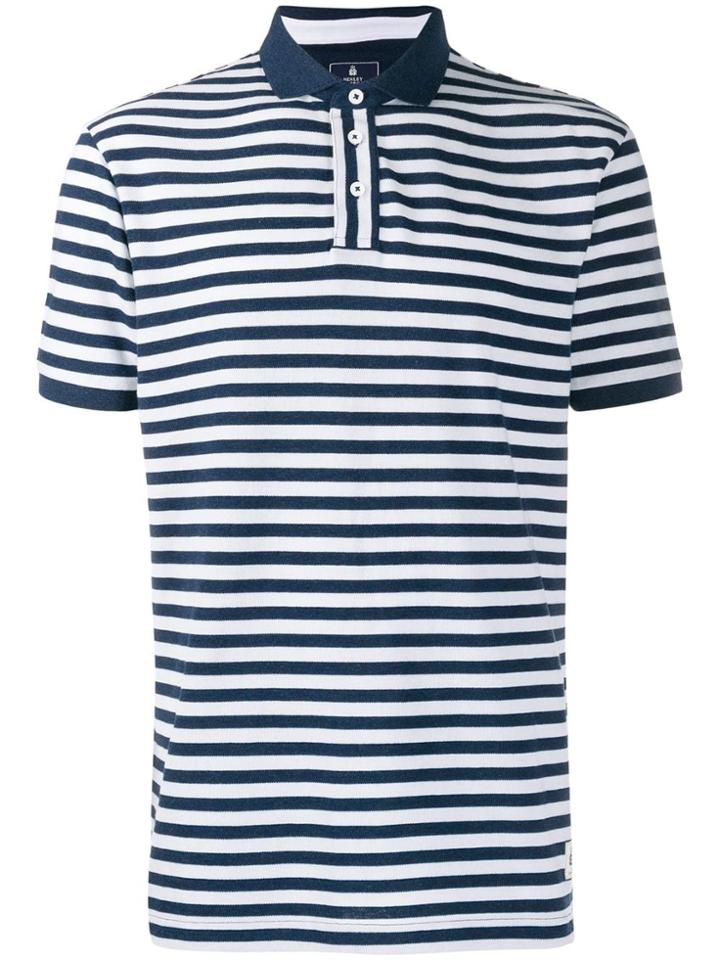 Hackett Hrr Striped Polo - White