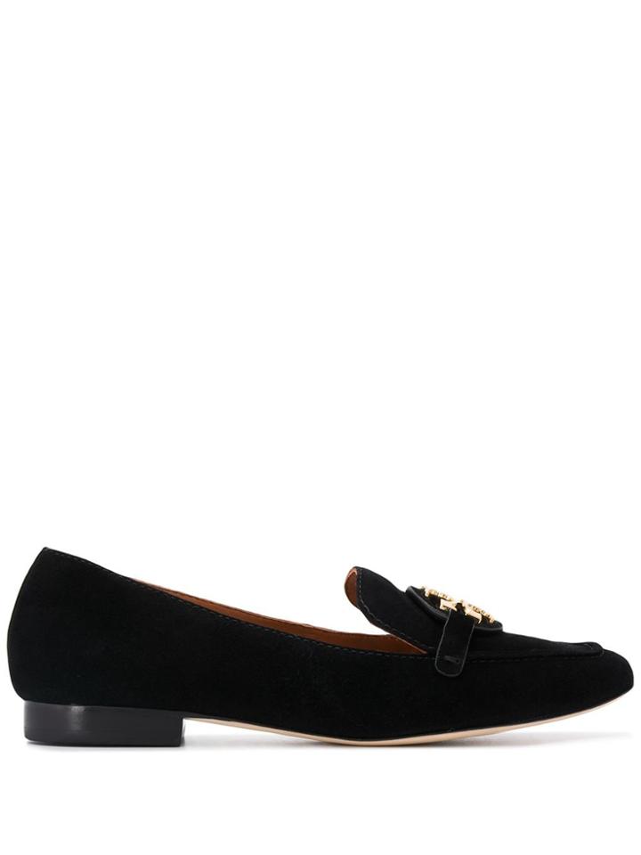 Tory Burch Logo Plaque Loafers - Black