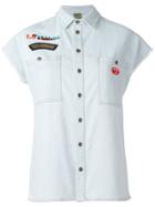 Mr & Mrs Italy Patches Denim Shirt - Blue