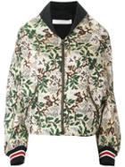 Philosophy Di Lorenzo Serafini Leaves Pattern Zipped Jacket, Women's, Size: 40, Polyester/cotton/polyamide/cotton