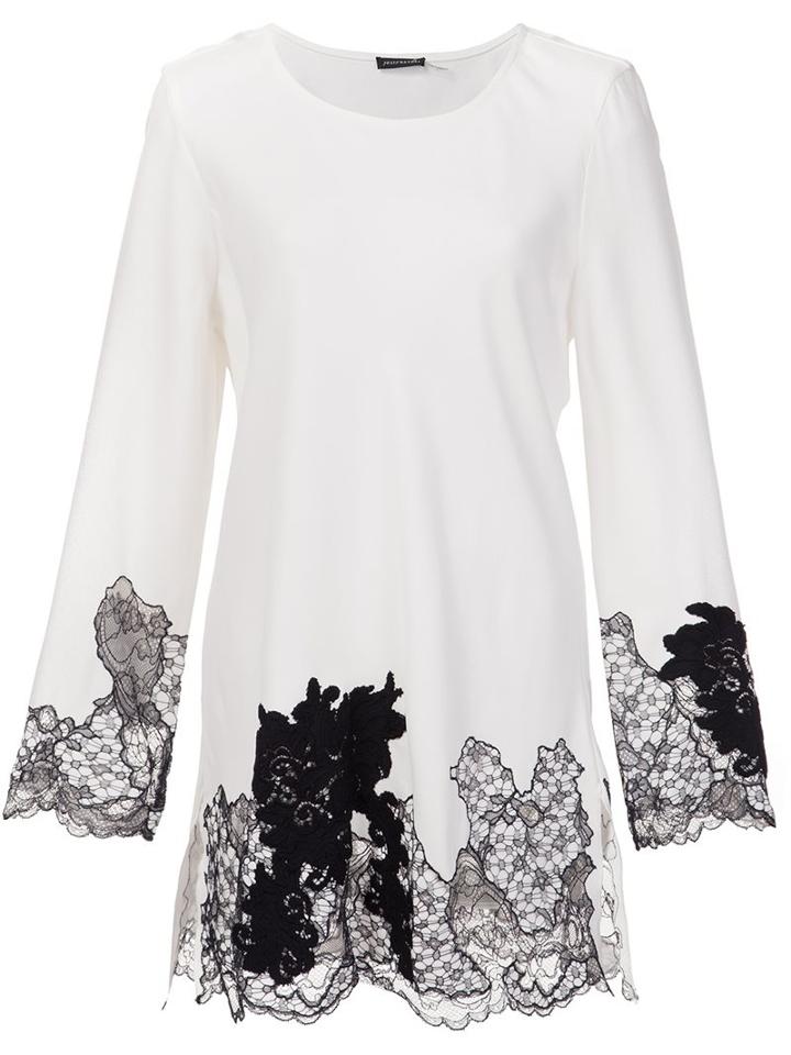 Josie Natori Lace Detail Blouse