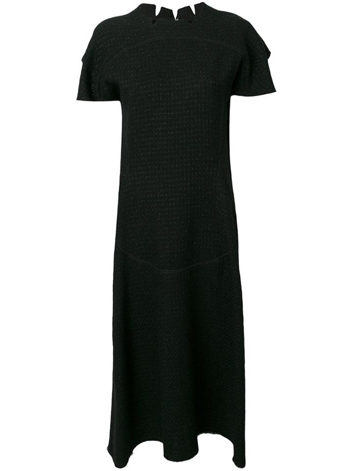 Maison Margiela Textured Raw Edge Dress - Black