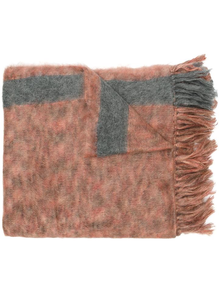 Isabel Marant - Izia Fringed Scarf - Women - Polyamide/mohair/wool - One Size, Grey, Polyamide/mohair/wool