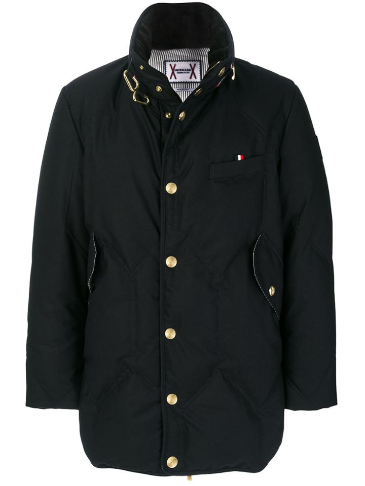 Moncler Gamme Bleu Classic Fitted Coat - Black