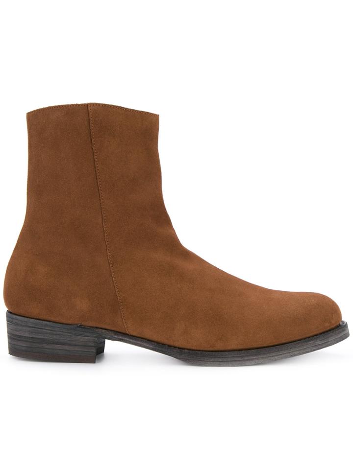 Kazuyuki Kumagai Zip-up Boots - Brown