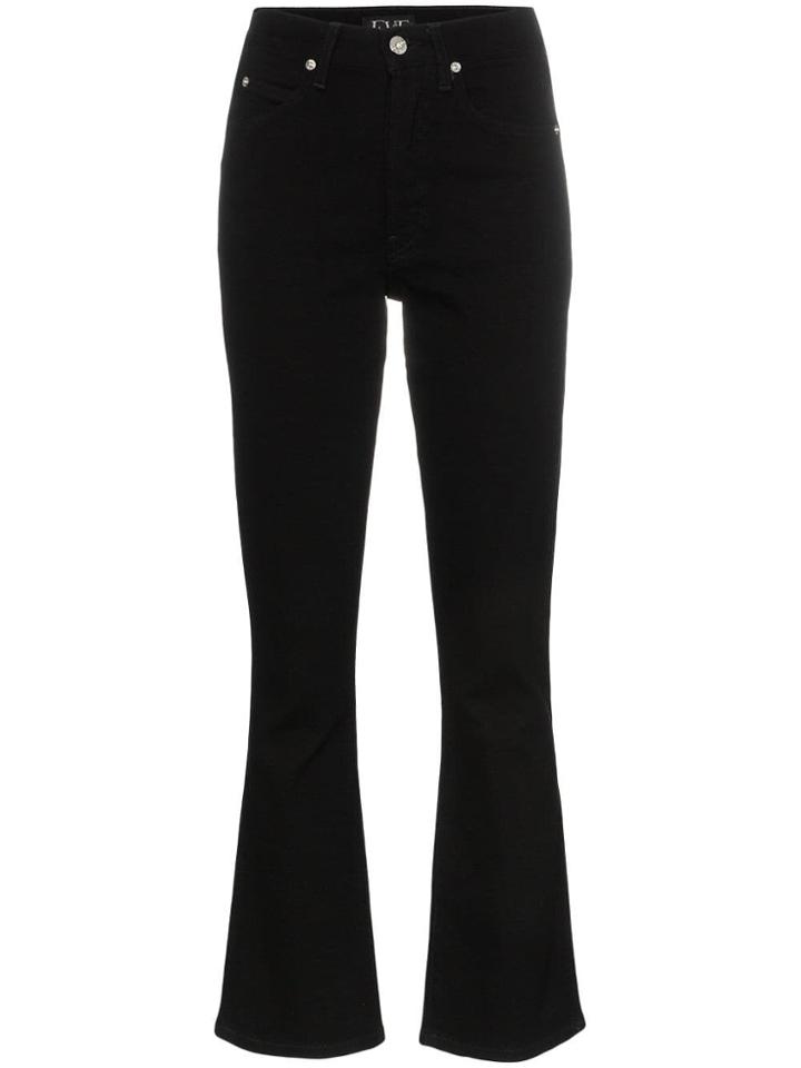 Eve Denim Jane Straight Leg Kick Flare Jeans - Black