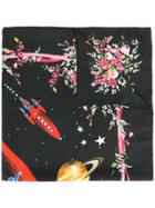 Dolce & Gabbana Space And Floral Print Scarf - Multicolour