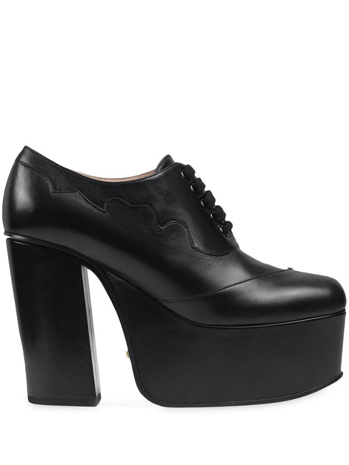 Gucci Platform Lace-up Shoe - Black