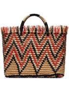 Sensi Studio Multicolour Castana Straw Striped Tote Bag - Neutrals