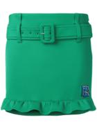 Prada Belted Short Skirt - Green