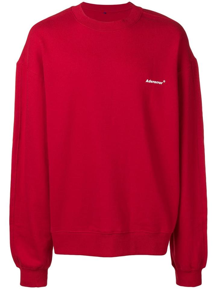 Ader Error Oversized Logo Sweatshirt - Red