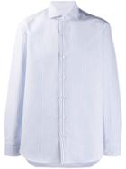 Salvatore Piccolo Striped Long-sleeve Shirt - Blue
