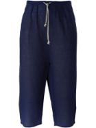 Forte Forte Drawstring Shorts, Women's, Size: 0, Blue, Linen/flax/cotton