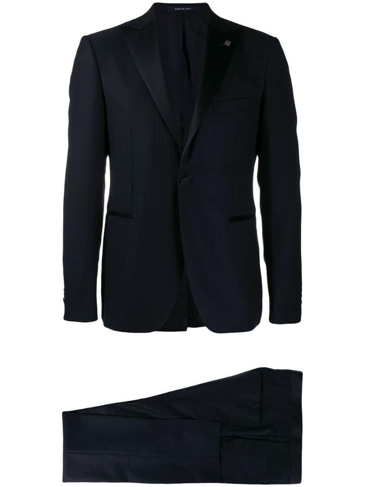 Tagliatore Pinstripe Dinner Suit - Blue