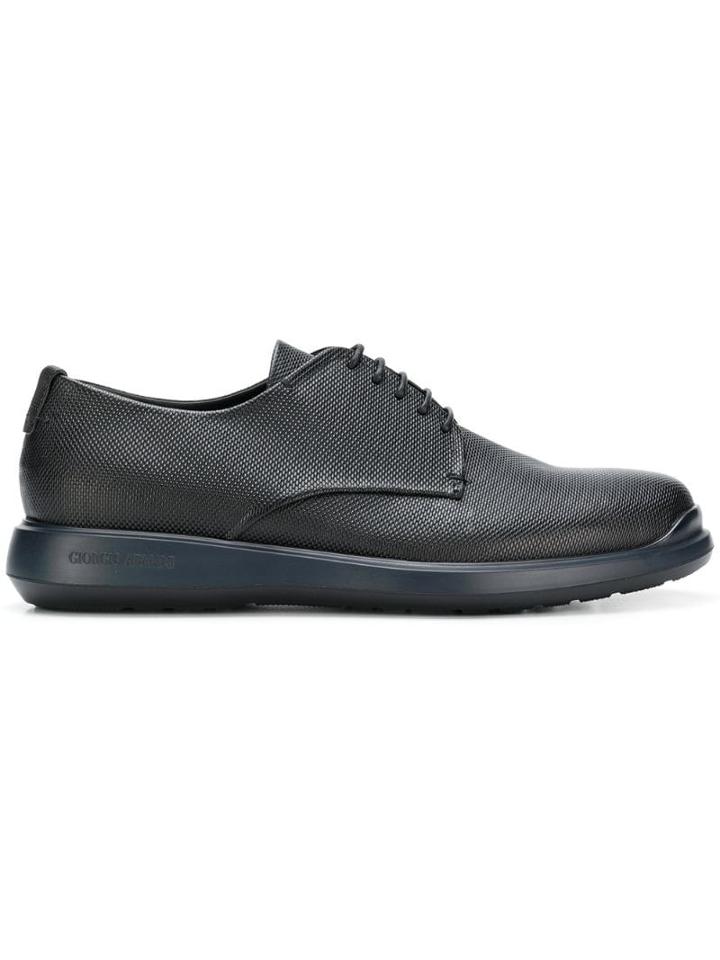 Giorgio Armani Chunky Sole Textured Shoes - Black