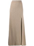 Nanushka Knitted Maxi Skirt - Neutrals