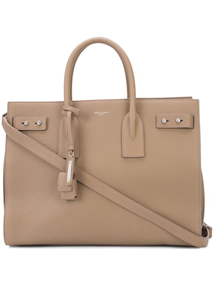 Saint Laurent Small Sac De Jour Souple Tote Bag - Brown