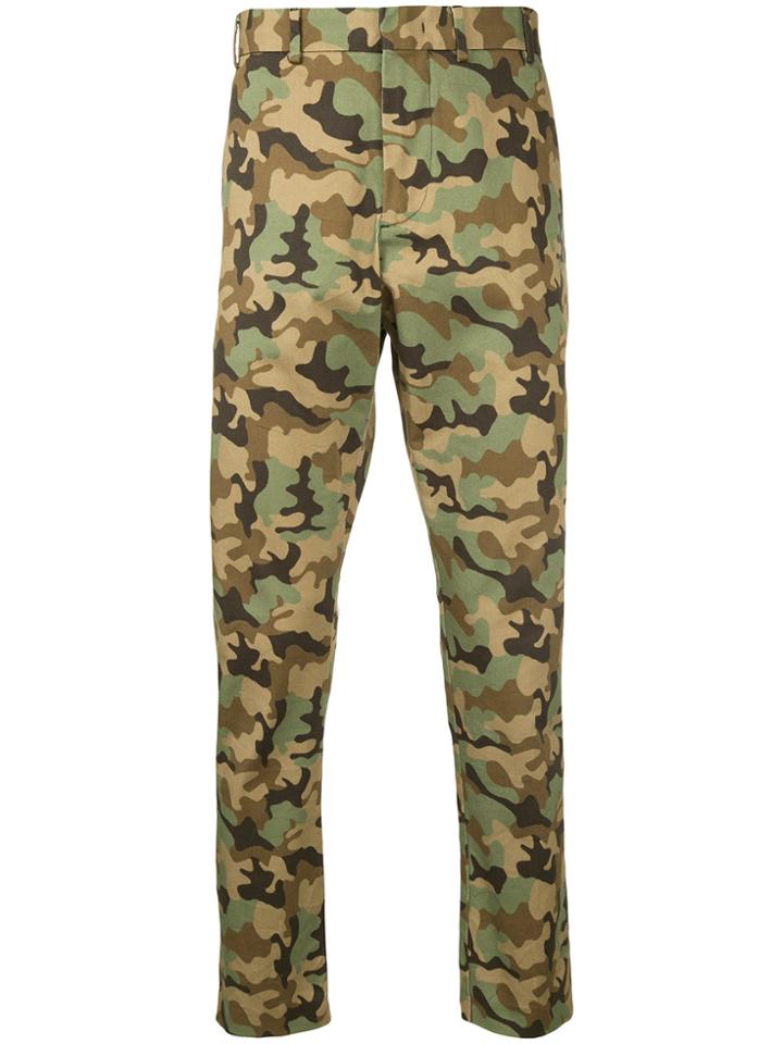 No21 Camouflage Print Trousers - Green