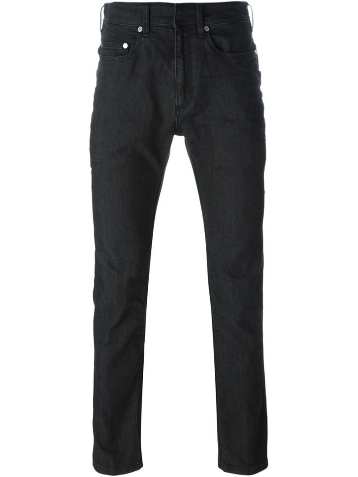 Neil Barrett Classic Slim Jeans, Men's, Size: 36, Black, Cotton/polyester/spandex/elastane