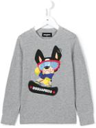 Dsquared2 Kids Cartoon Print Sweatshirt, Boy's, Size: 10 Yrs, Grey