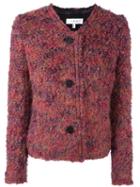 Iro 'helga' Jacket, Women's, Size: 38, Pink/purple, Cotton/lamb Skin/polyacrylic
