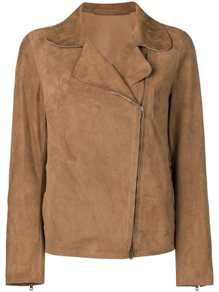 Salvatore Santoro Biker-cut Leather Jacket - Brown