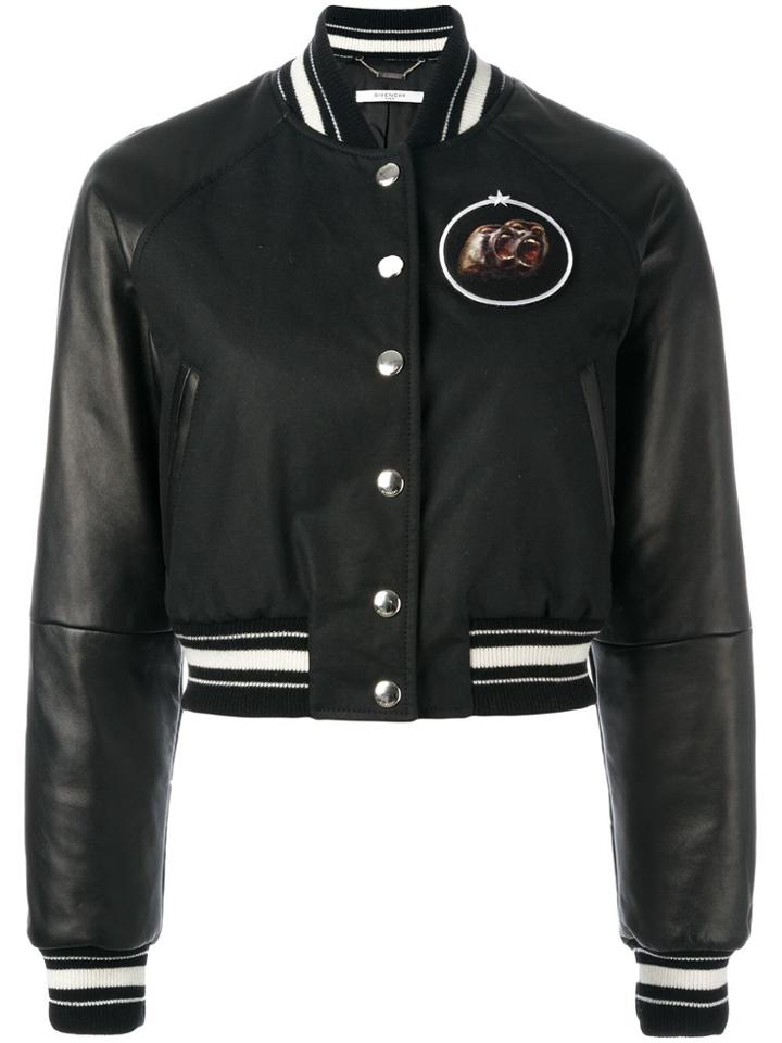 Givenchy Cropped Bomber Jacket - Black