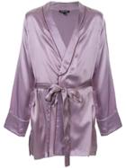 Ann Demeulemeester Satin Wrap Jacket - Purple