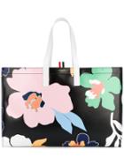 Thom Browne - Floral Tote Bag - Women - Calf Leather - One Size, Black, Calf Leather