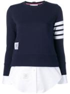 Thom Browne 4-bar Loopback Jersey Sweatshirt - Blue