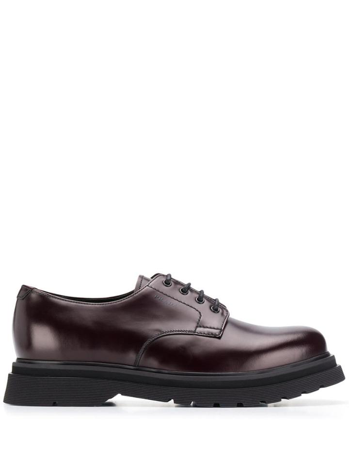 Prada Lace-up Brogues - Purple