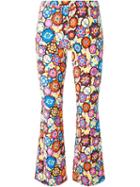 Emilio Pucci Floral Print Trousers, Women's, Size: 44, Elastodiene/rayon/viscose