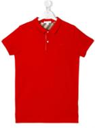 Burberry Kids Check Trim Polo Shirt, Boy's, Size: 14 Yrs, Yellow/orange