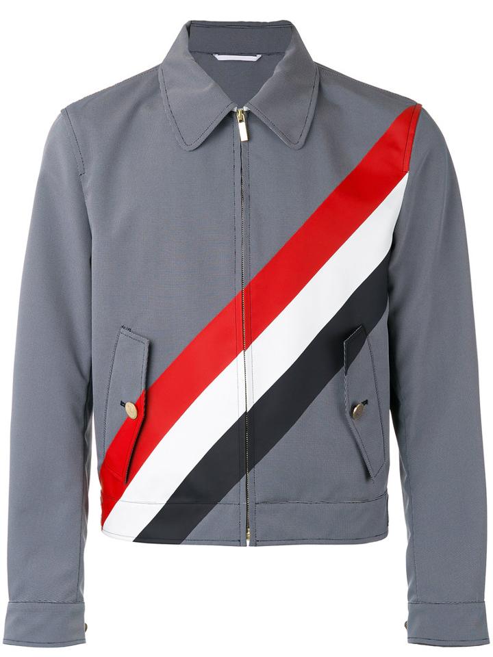 Thom Browne - Coated Checked Jacket - Men - Cotton/polyester - 3, Blue, Cotton/polyester