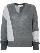 Mcq Alexander Mcqueen Patchwork Knit Top - Grey