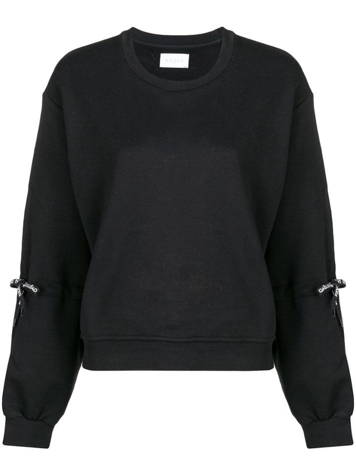 Gaelle Bonheur Tied Sleeve Sweashirt - Black