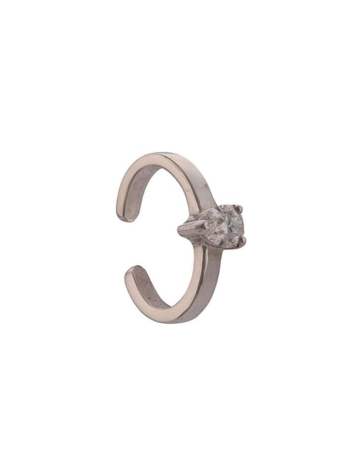 Anita Ko 18kt White Gold Pear Diamond Ear Cuff - Silver