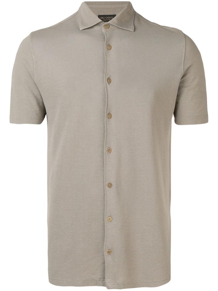 Dell'oglio Button Up Polo Shirt - Green