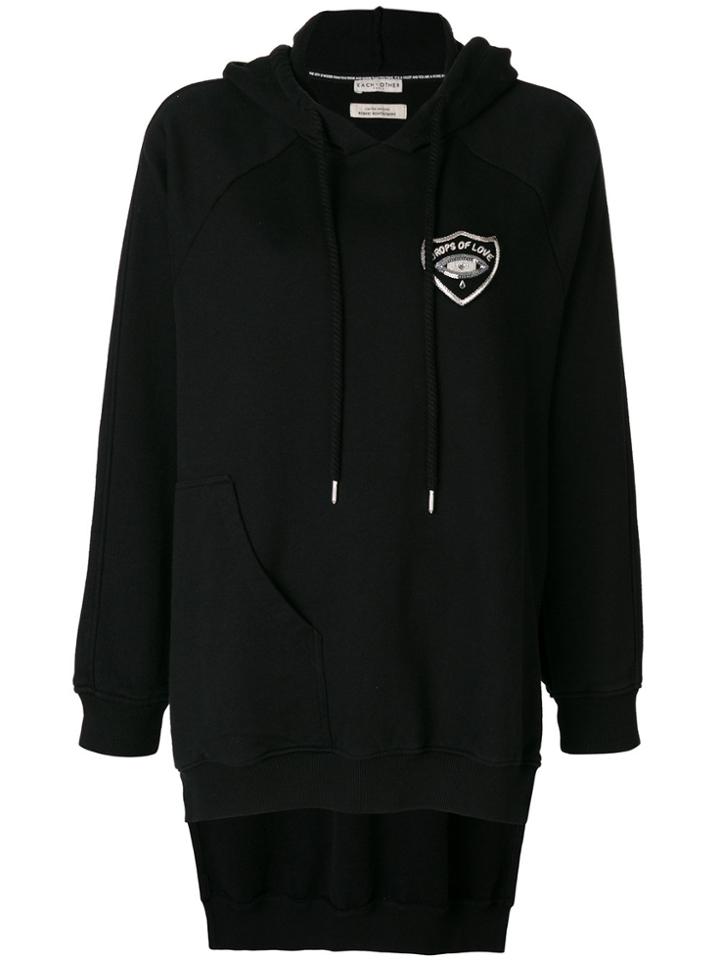 Each X Other High-low Hem Oversized Hoodie - Black