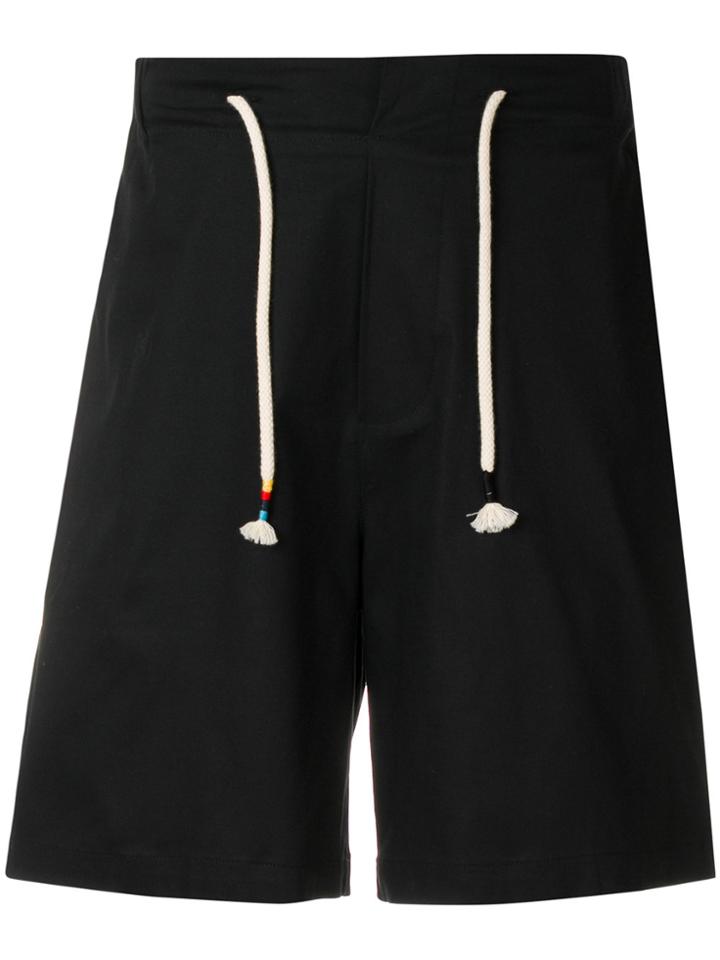 The Silted Company Drawstring Bermuda Shorts - Black