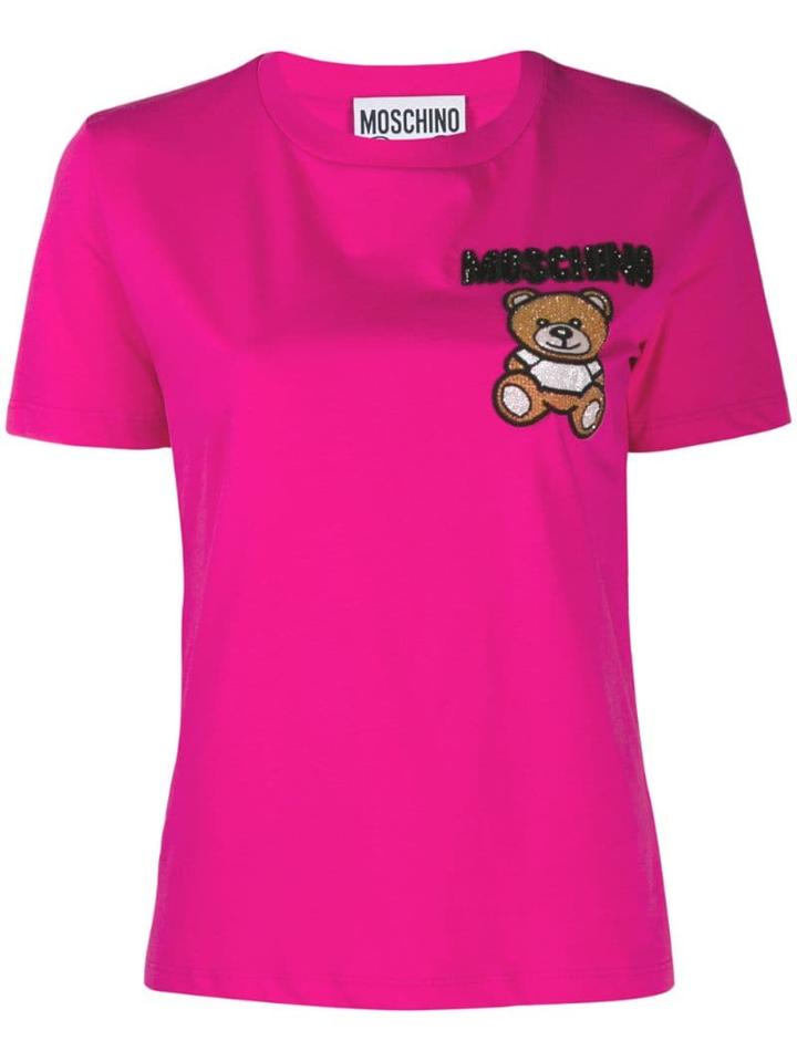 Moschino Beaded Teddy Bear T-shirt - Pink