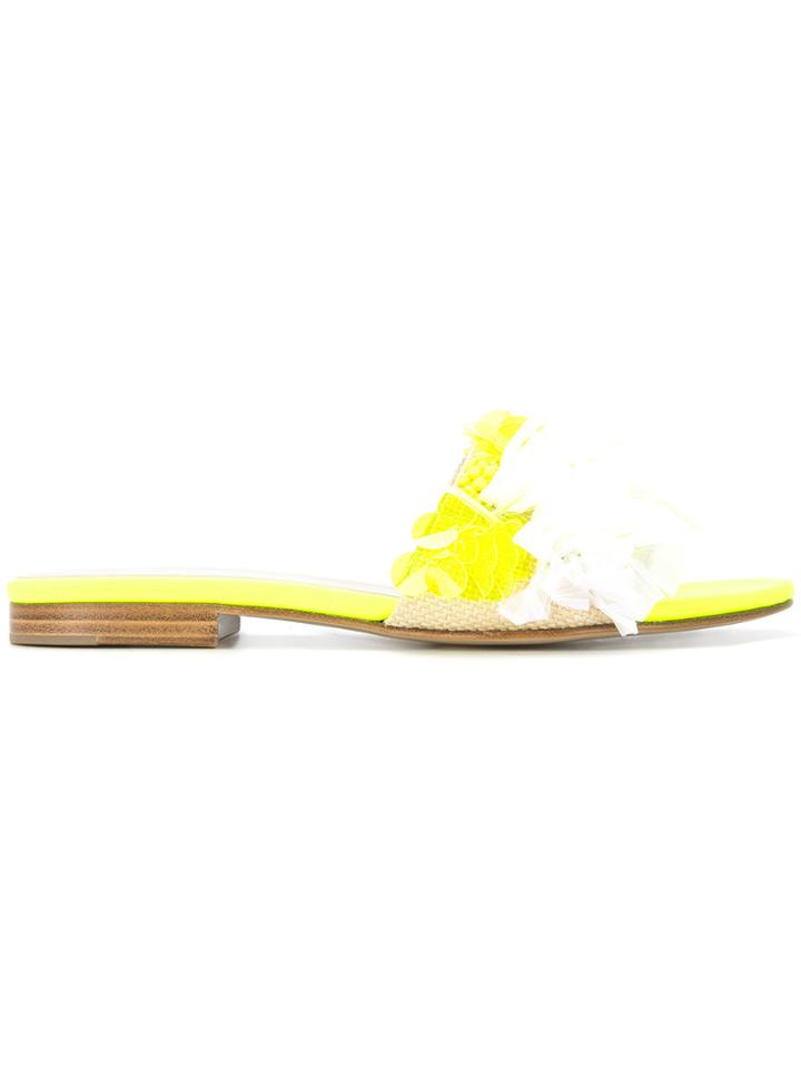 Delpozo Embellished Sandals - Yellow & Orange