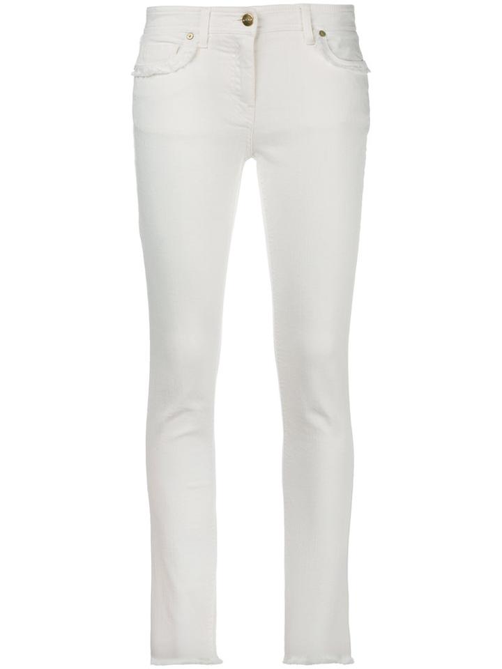 Etro Cropped Jeans, Women's, Size: 30, White, Cotton/spandex/elastane