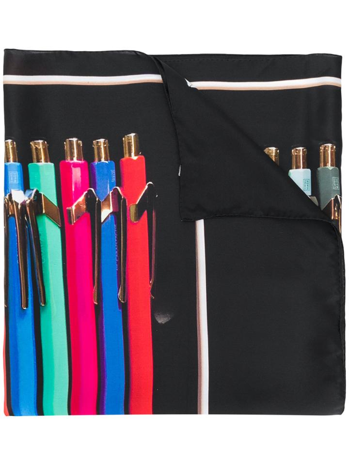 Paul Smith Pen Print Scarf - Multicolour