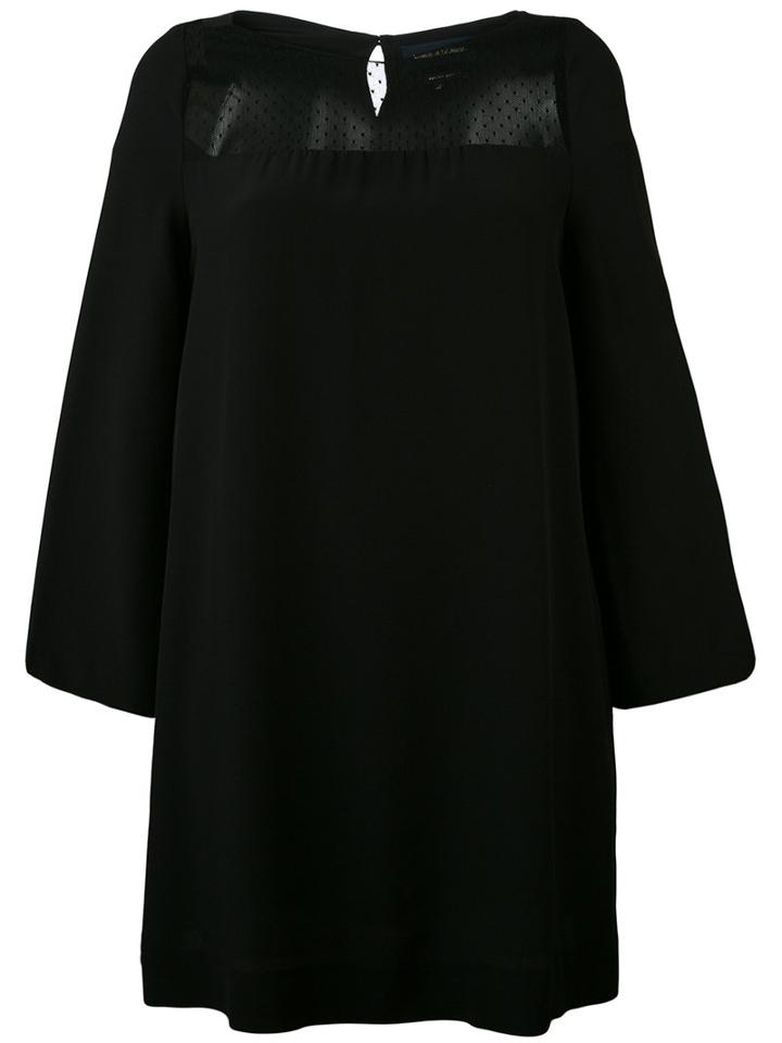 Vanessa Seward - Mesh-panelled Dress - Women - Silk/cotton/polyamide - 36, Black, Silk/cotton/polyamide